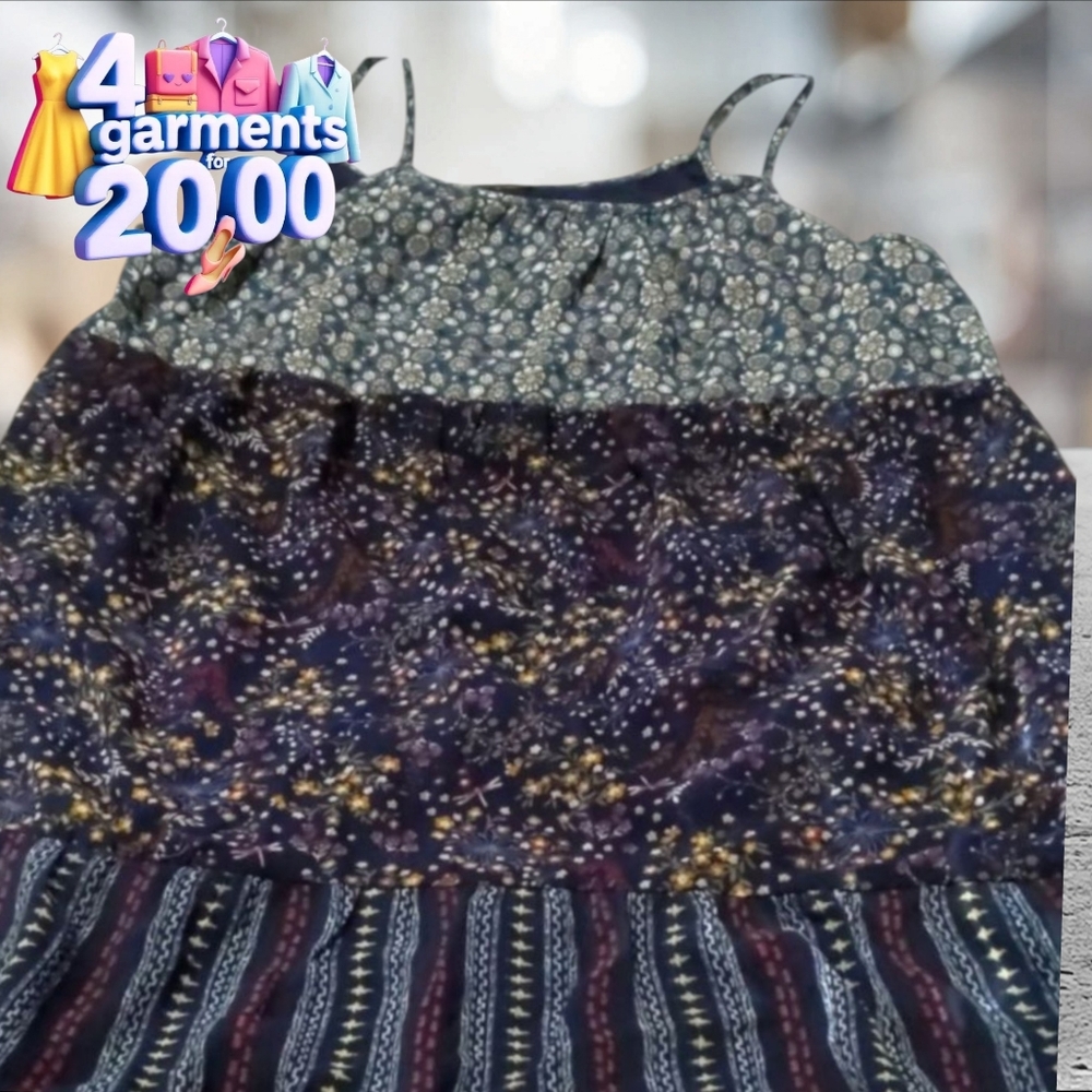 NWT Mo:vint lined sheer top size L